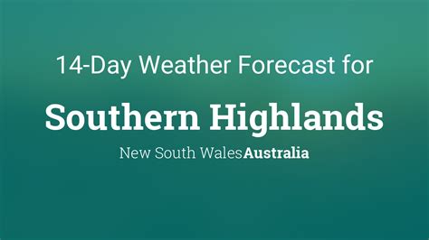 southern highlands weather forecast